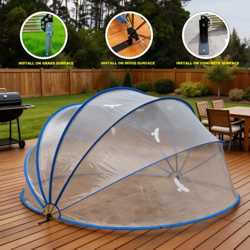 18ft Ground-Mounted Retractable Pool Cover by HouseOfZazla