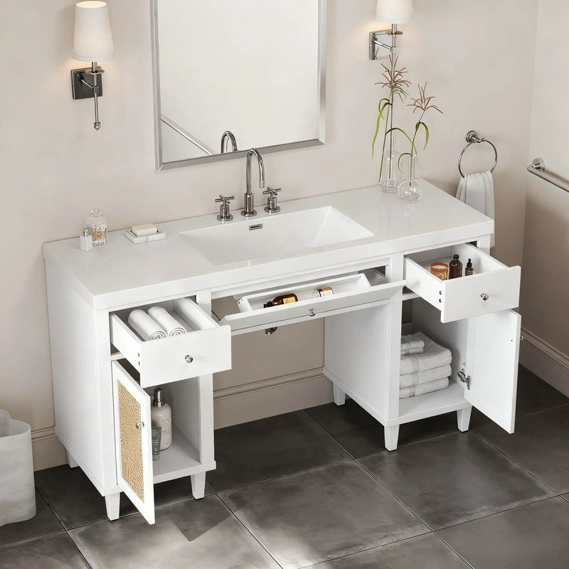 Bathroom Vanity With Sink, Spacious Storage Cabinet by HouseOfZazla