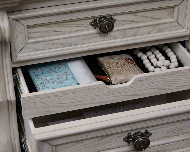 Bruchandi - Three Drawer Night Stand - Antique White by Unique Piece Furniture