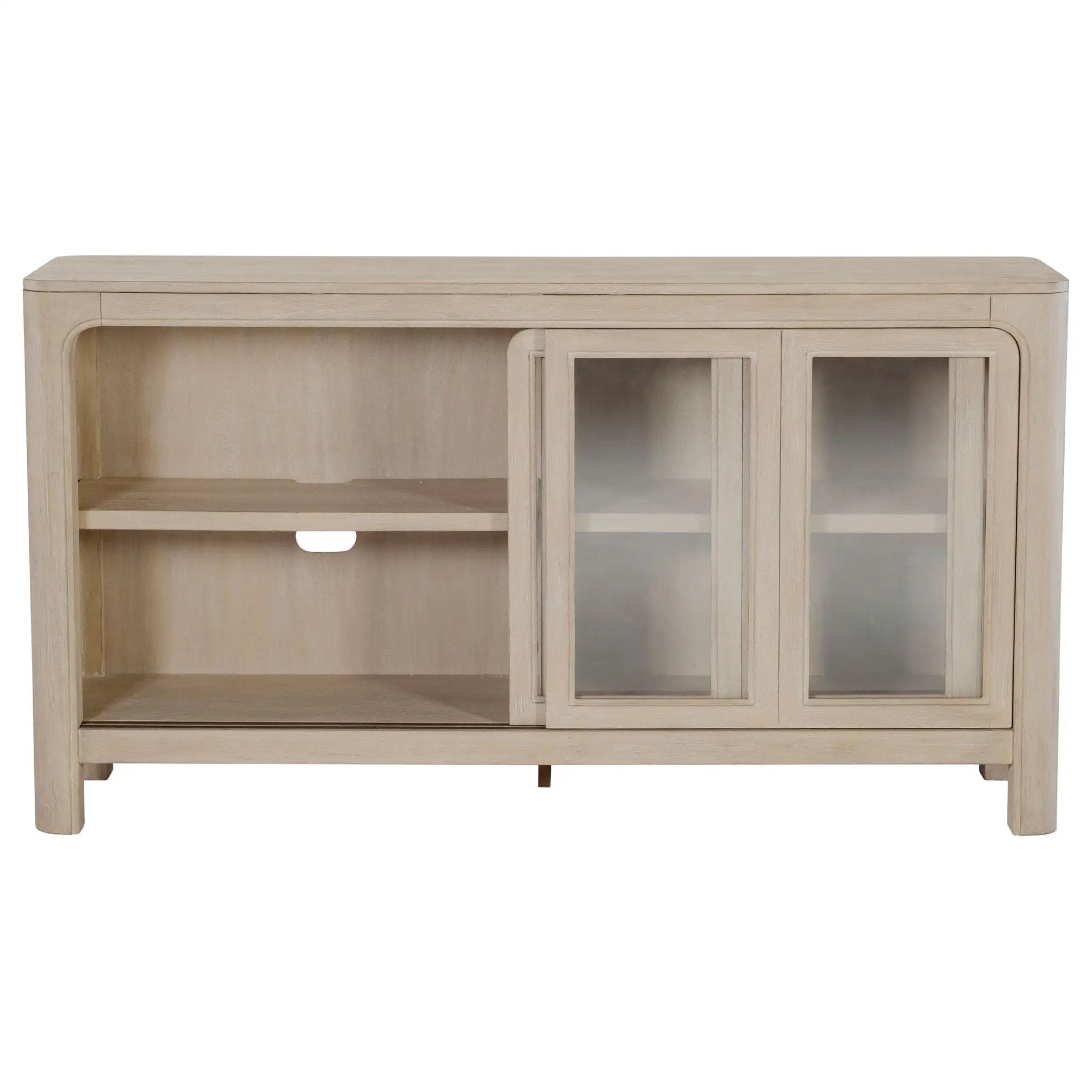Solano Sliding Door Dining Sideboard Server Weathered Mango by Unique Piece Furniture