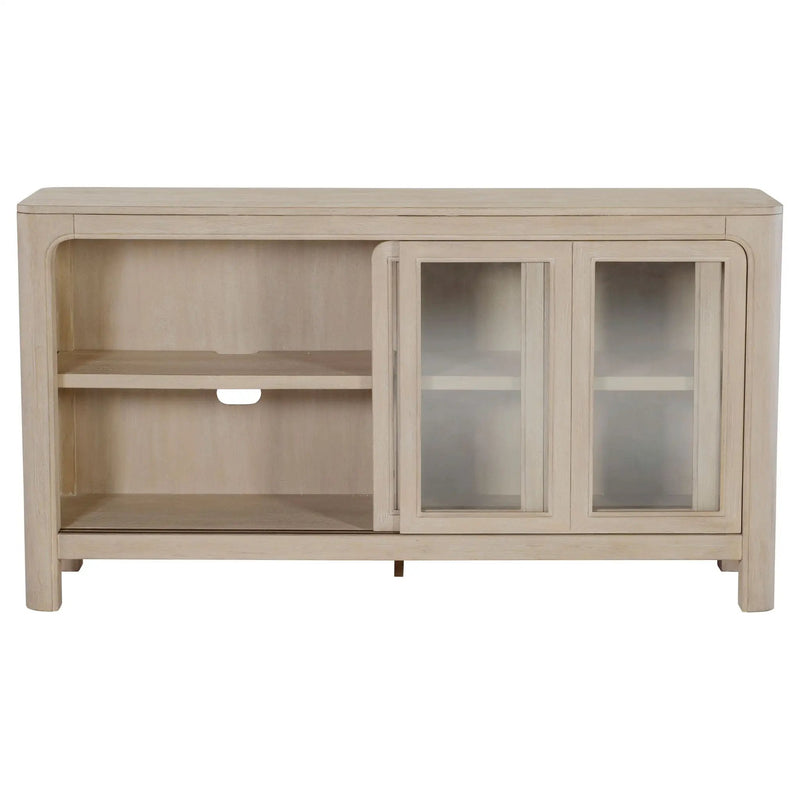 Solano Sliding Door Dining Sideboard Server Weathered Mango by Unique Piece Furniture
