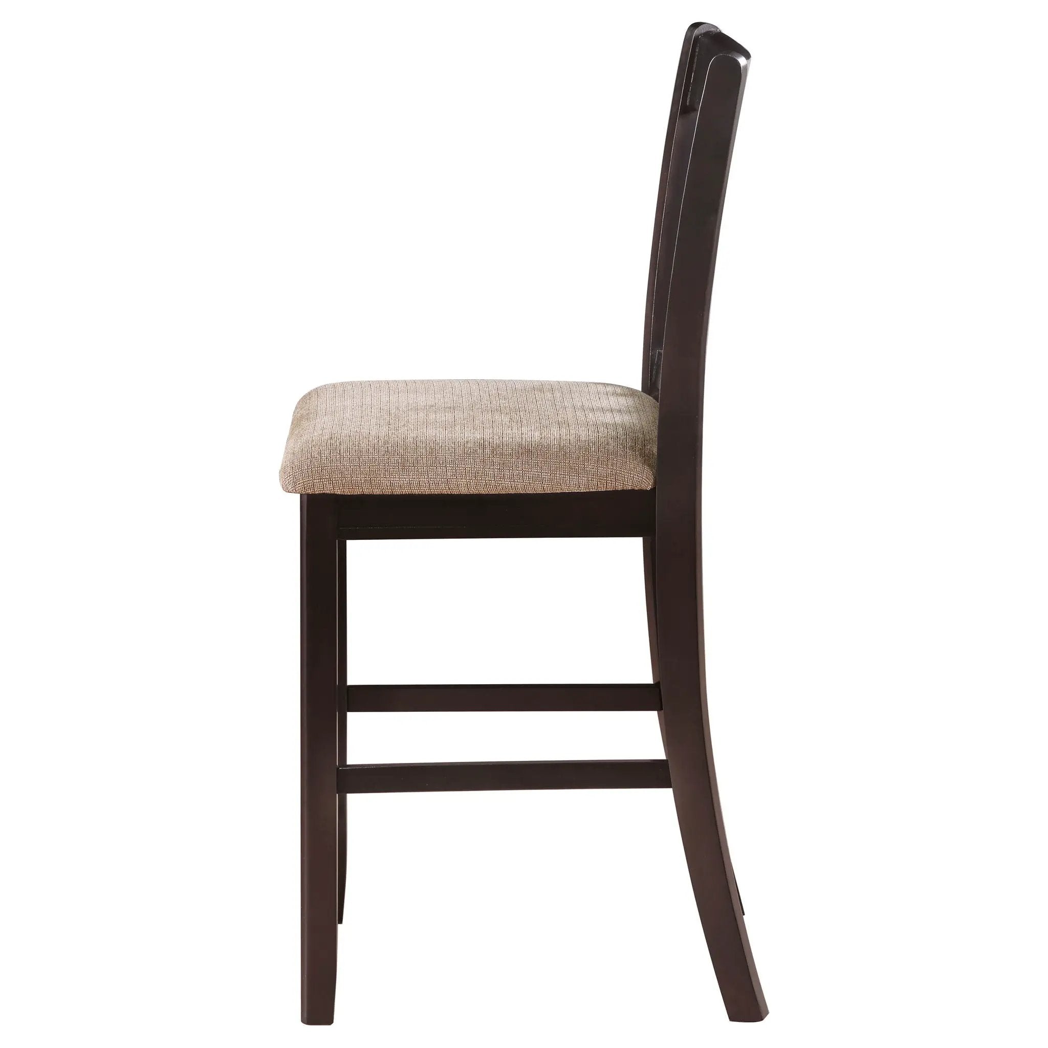 Lavon Wood Counter Height Dining Chair Tan and Espresso (Set of 2) by Unique Piece Furniture