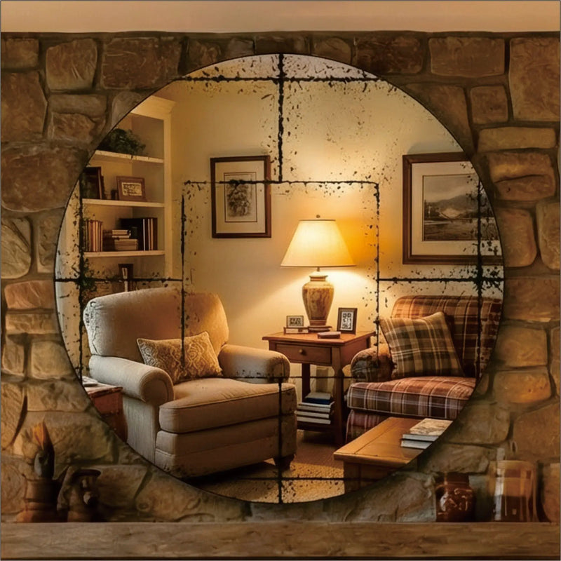 Round Wall-Mounted Mirror by HouseOfZazla