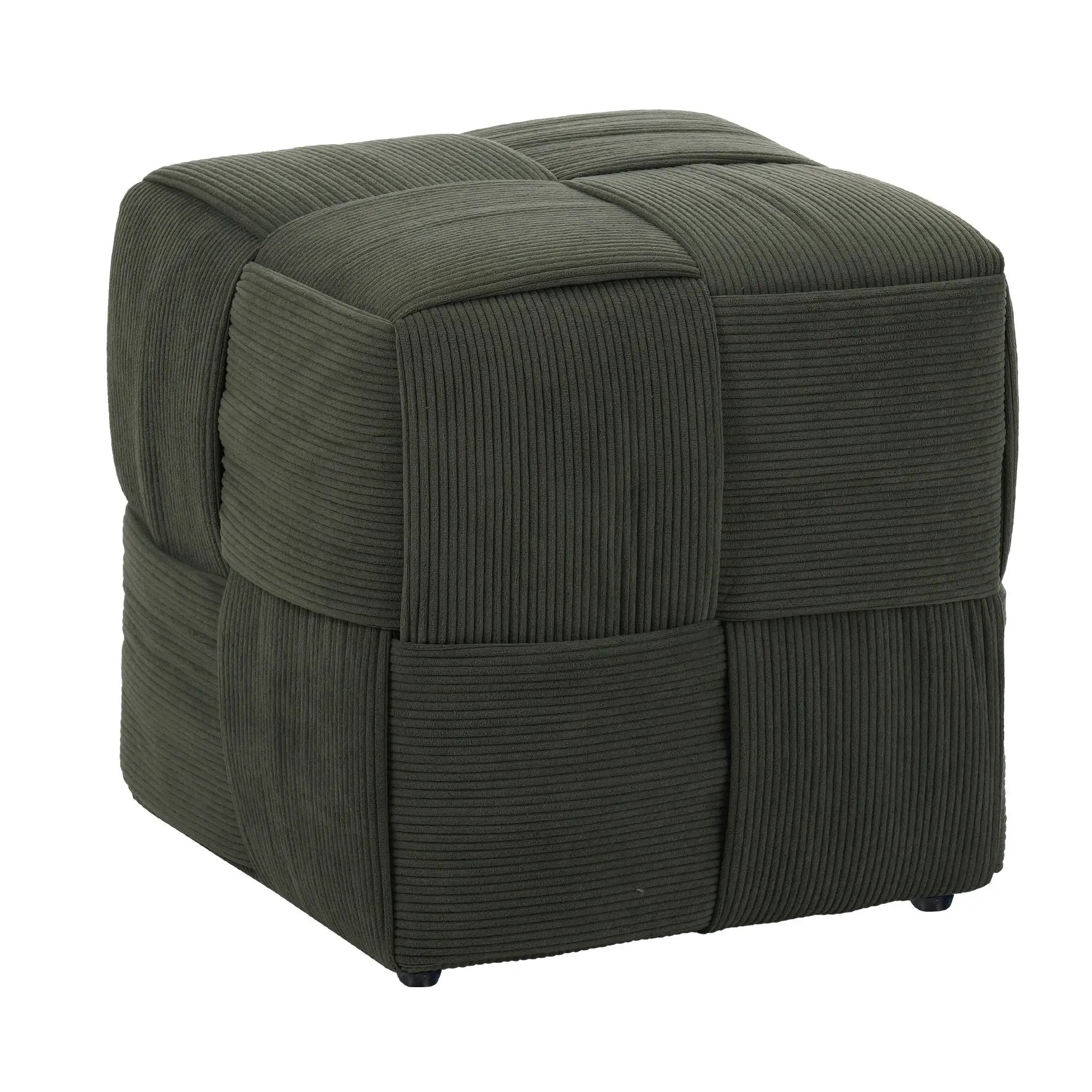 Square Ottoman Foot Rest With Woven Design by HouseOfZazla