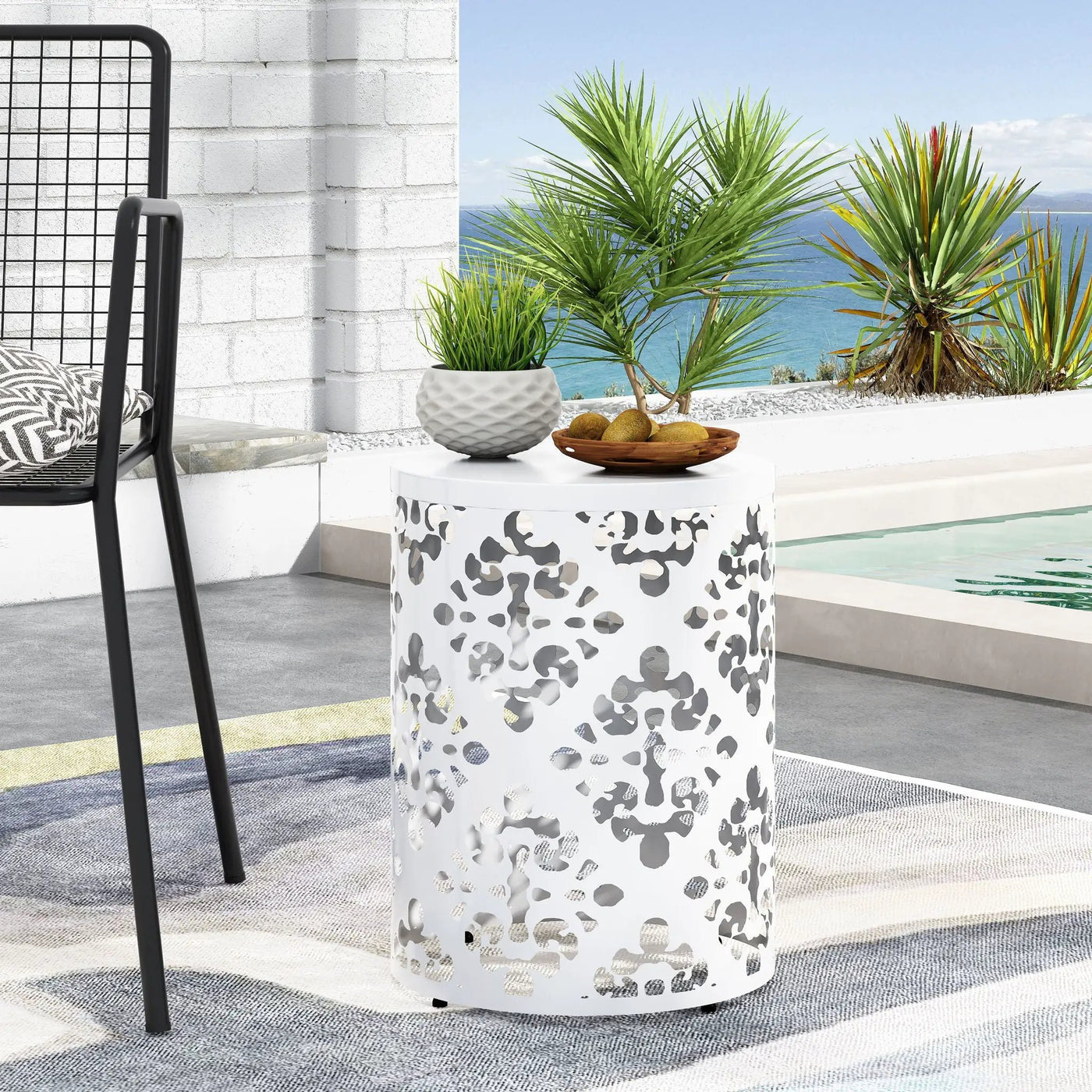 Outdoor Metal Modern Design End Table by HouseOfZazla