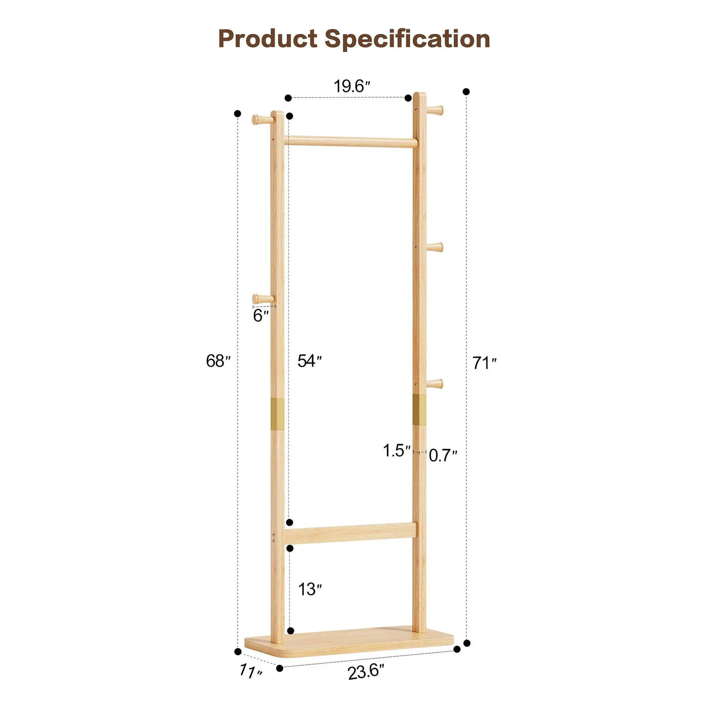 Solid Wood Simple Hat Rack by HouseOfZazla