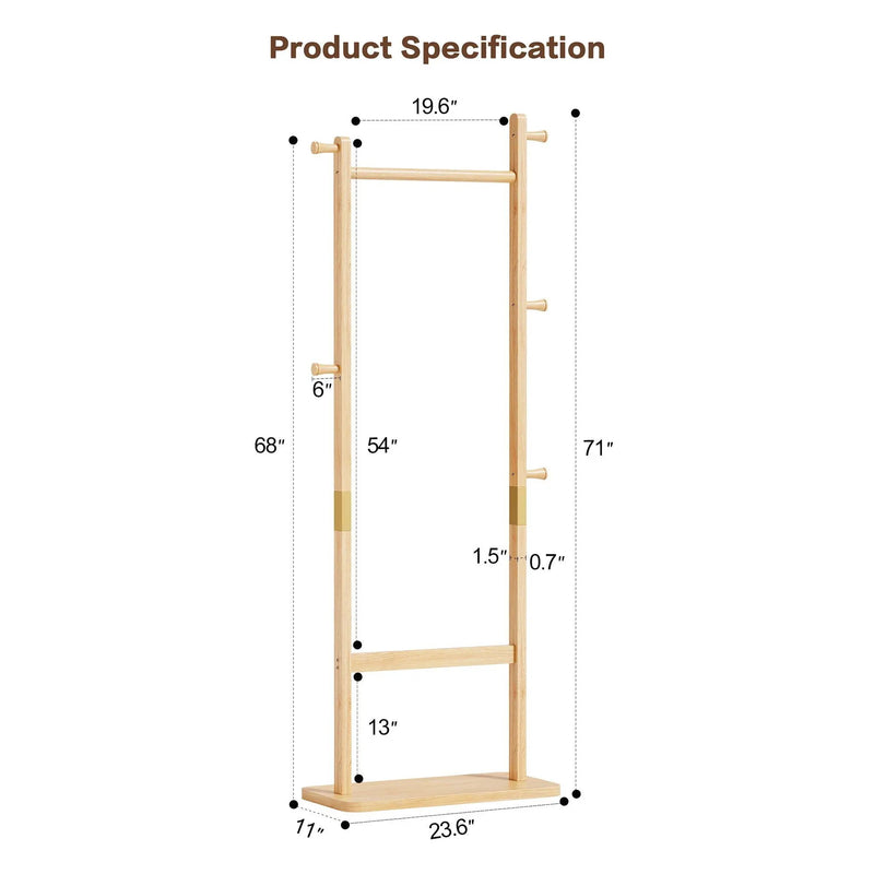 Solid Wood Simple Hat Rack by HouseOfZazla