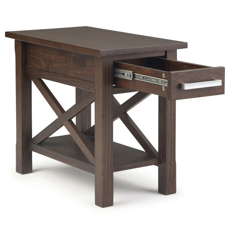Kitchener - Narrow Side Table - Warm Walnut Brown by Unique Piece Furniture