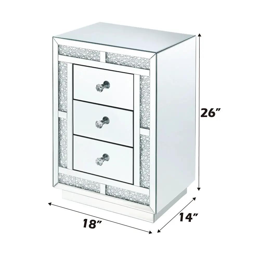 Mallika - Accent Table - Mirrored & Faux Crystals by Unique Piece Furniture