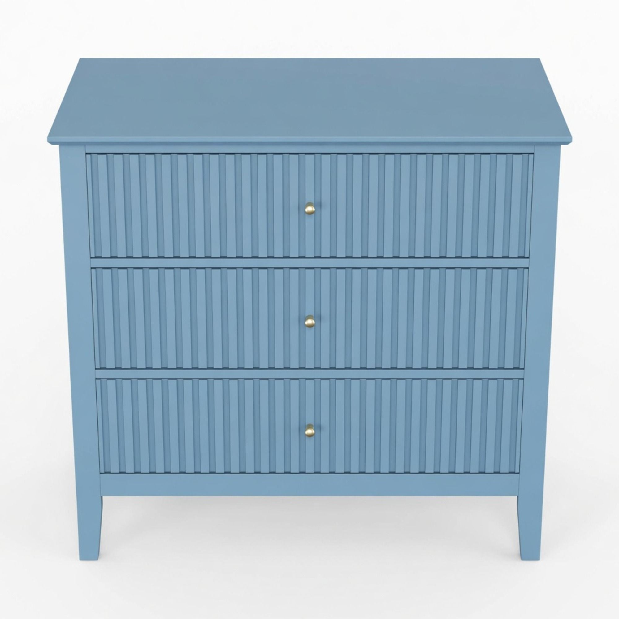 Fluted 3 Drawer Nightstand With Soft Close Slides by HouseOfZazla