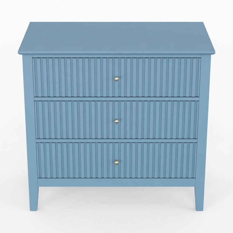 Fluted 3 Drawer Nightstand With Soft Close Slides by HouseOfZazla