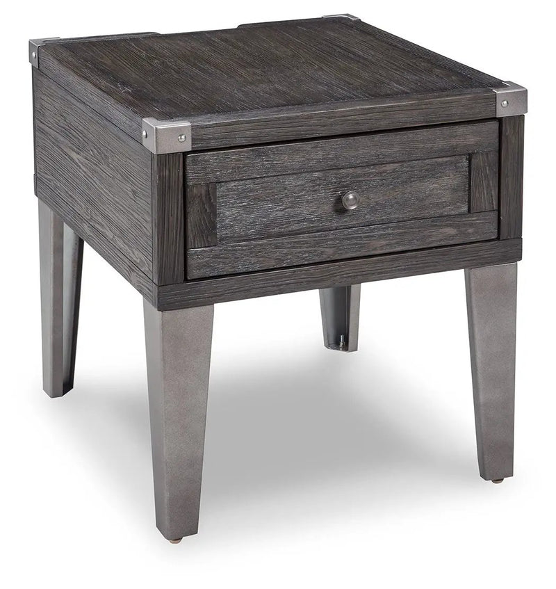 Todoe - Rectangular End Table - Dark Gray by Unique Piece Furniture