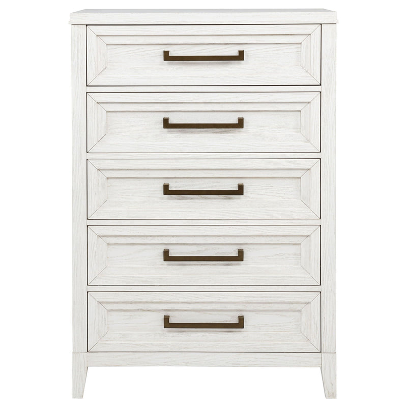 Inverness - 5 Drawer Bedroom Chest - White