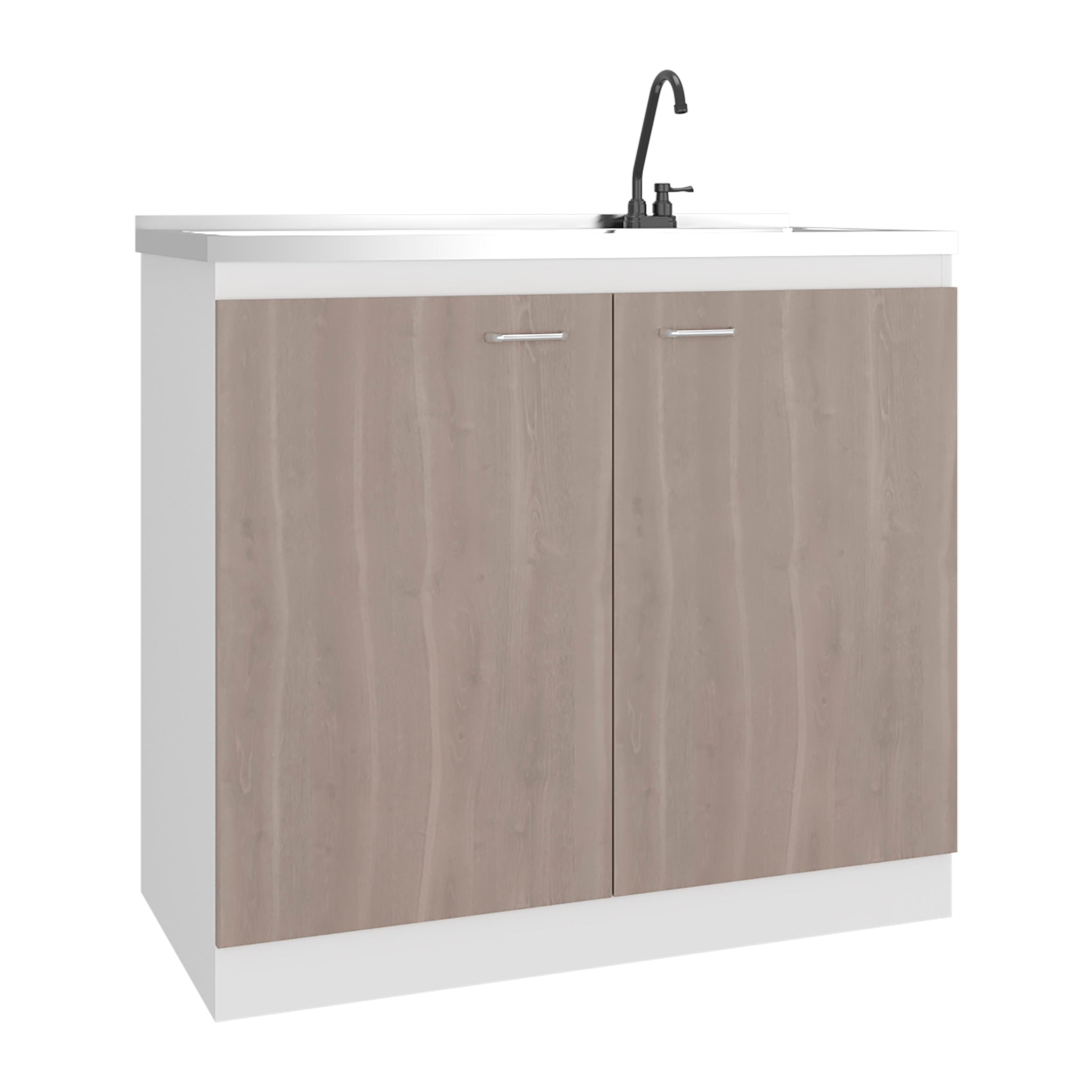 Salento Freestanding Sink, Double Door Cabinet, Two Shelves by HouseOfZazla