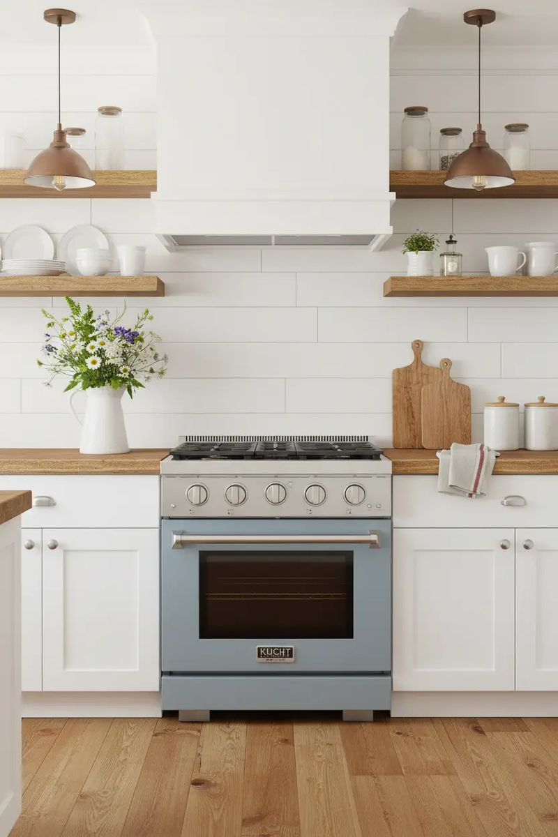 Kucht 30" Freestanding Professional Gas Range KFX3000X-LB by Farmhouse Kitchen and Bath