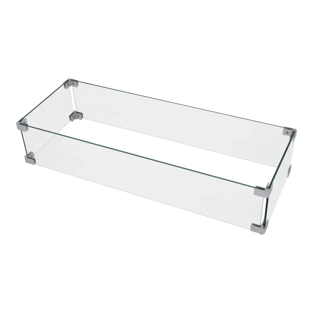 Westwood Fire Pit Tempered Clear Glass Wind Screen by EnvelorHome