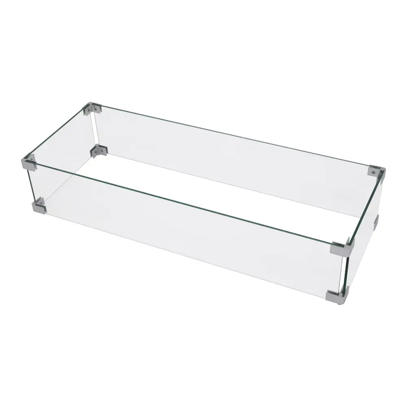 Westwood Fire Pit Tempered Clear Glass Wind Screen by EnvelorHome