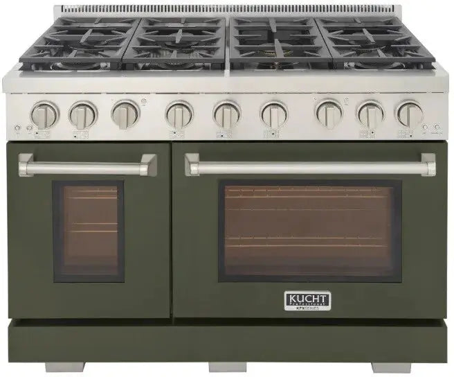Kucht 48" Freestanding Professional Gas Range Liquid Propane KFX4800X/LP-G by Farmhouse Kitchen and Bath