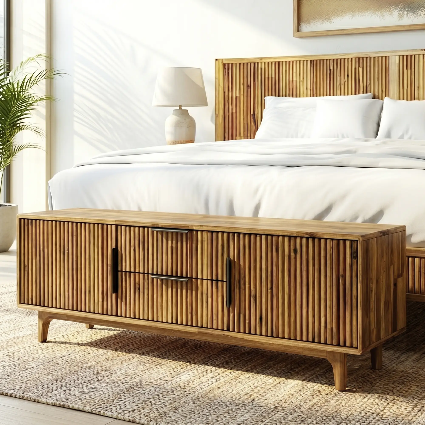 Bosk Solid Wood Storage Bench by Megsu