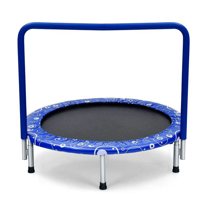 36 Inch Kids Trampoline Mini Rebounder with Full Covered Handrail by DirectDeals