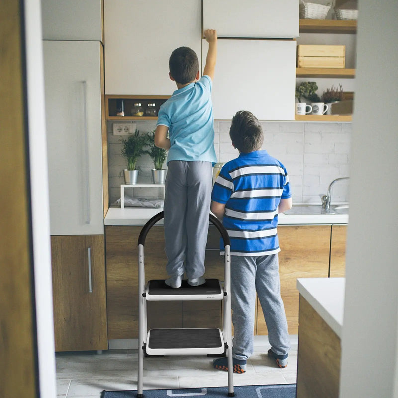 2.75 Feet Folding Step Stool with Iron Frame and Anti-Slip Pedals by DirectDeals