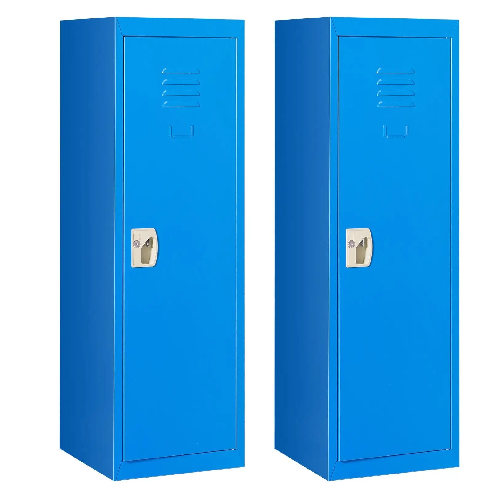 48 Inch Kid Safe Storage Children Single Tier Metal Locker-Blue by DirectDeals
