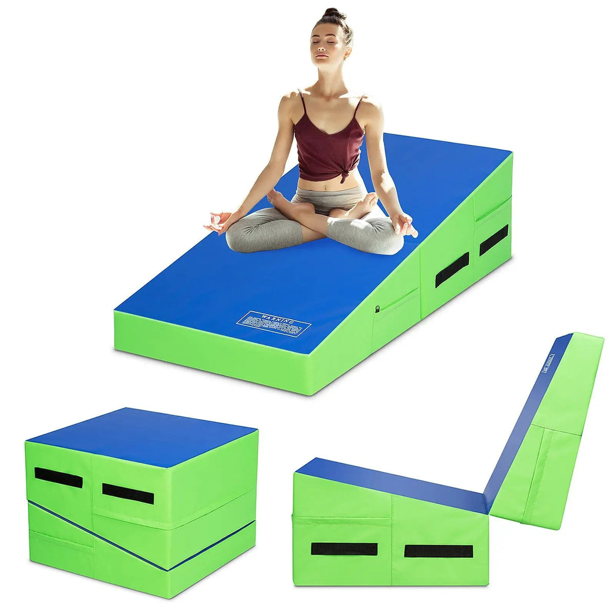 Folding Wedge Exercise Gymnastics Mat with Handles, photo 13 of 16