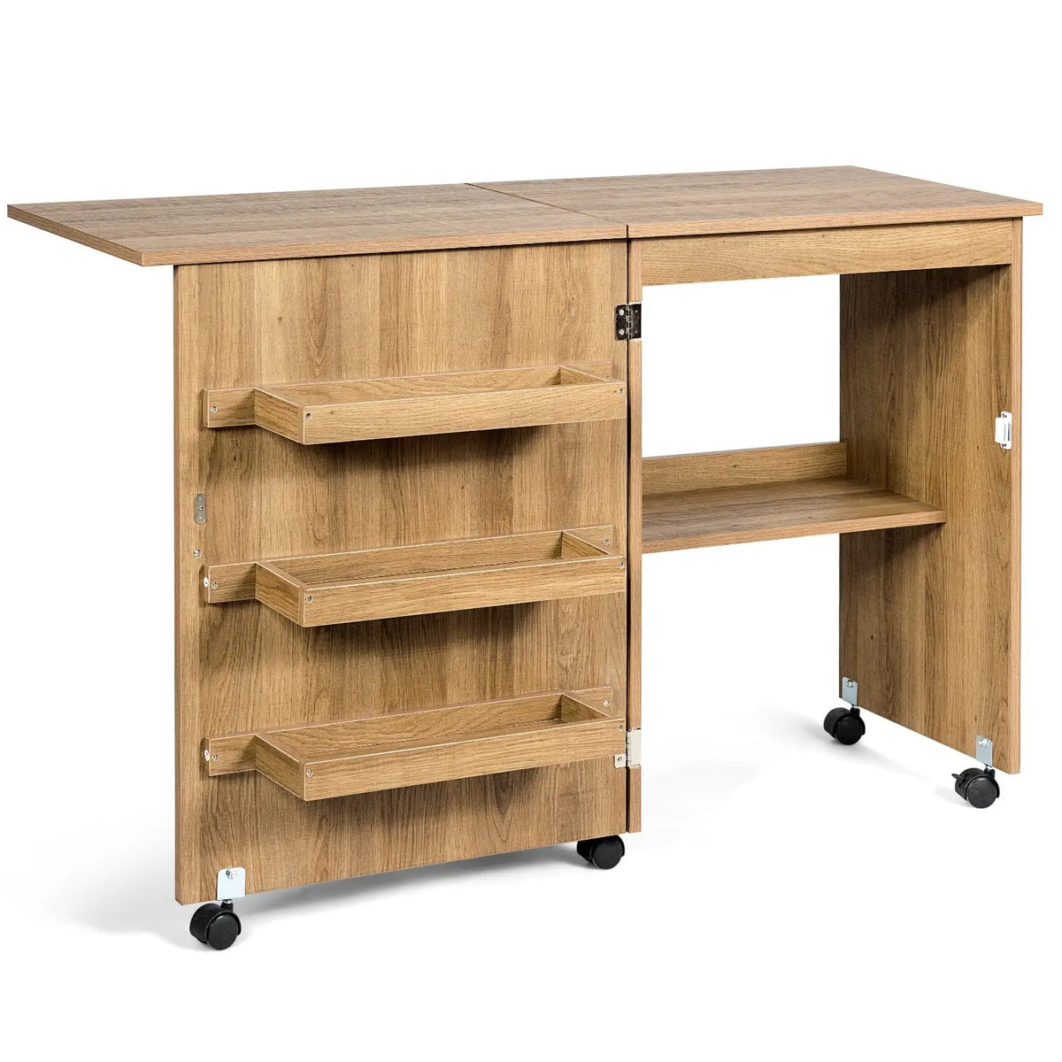 Folding Sewing Craft Table Shelf Storage Cabinet Home Furniture, photo 8 of 24