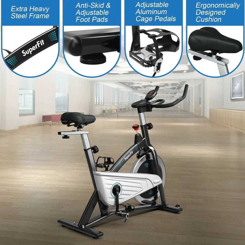 Magnetic Stationary Bike with Heart Rate by DirectDeals