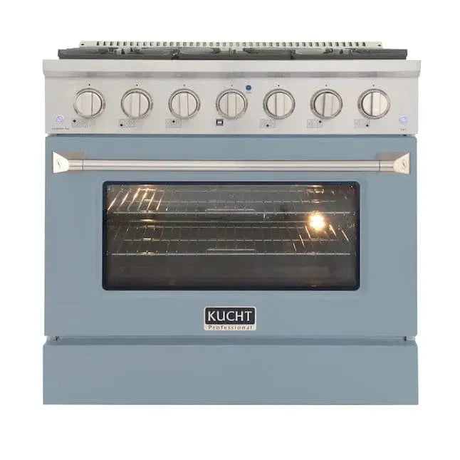 Kucht 36” Pro-Style Kitchen Dual Fuel Range - KDF362/LP-LB by Farmhouse Kitchen and Bath