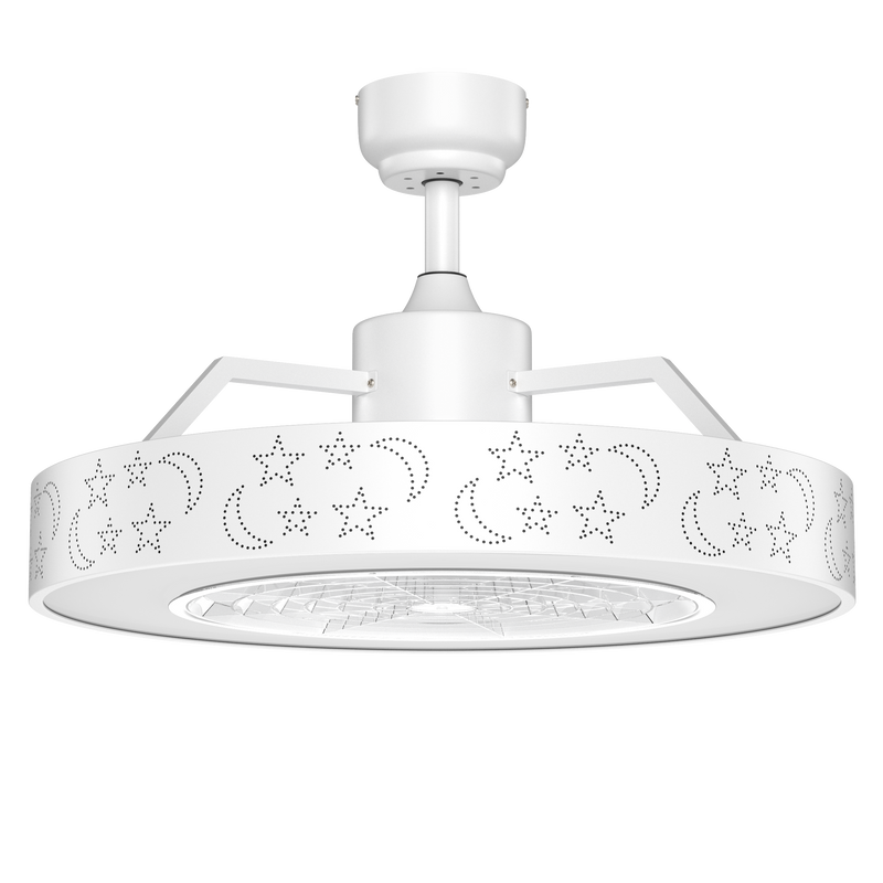 23 Inch Ceiling Fan with LED Light and Remote Control by DirectDeals