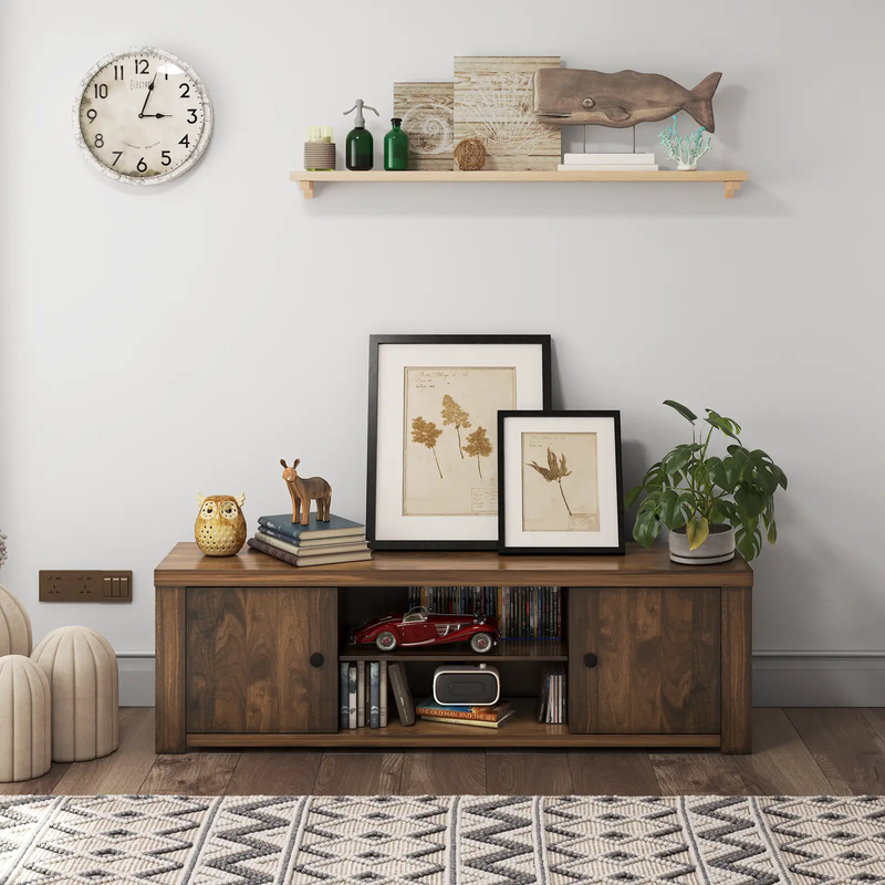Classic Style TV Console Cabinet for 65-Inch TV with 2 Cable Management Holes by DirectDeals