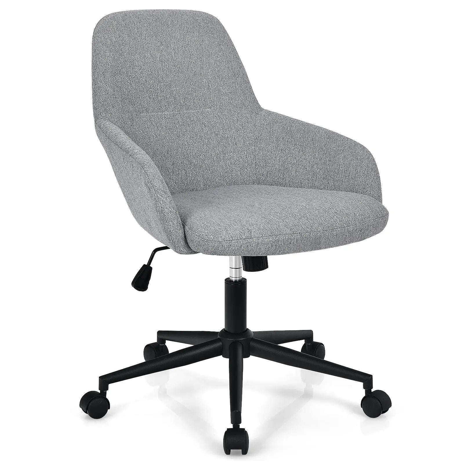 Fabric Home Office Chair with Rocking Backres-Gray by DirectDeals