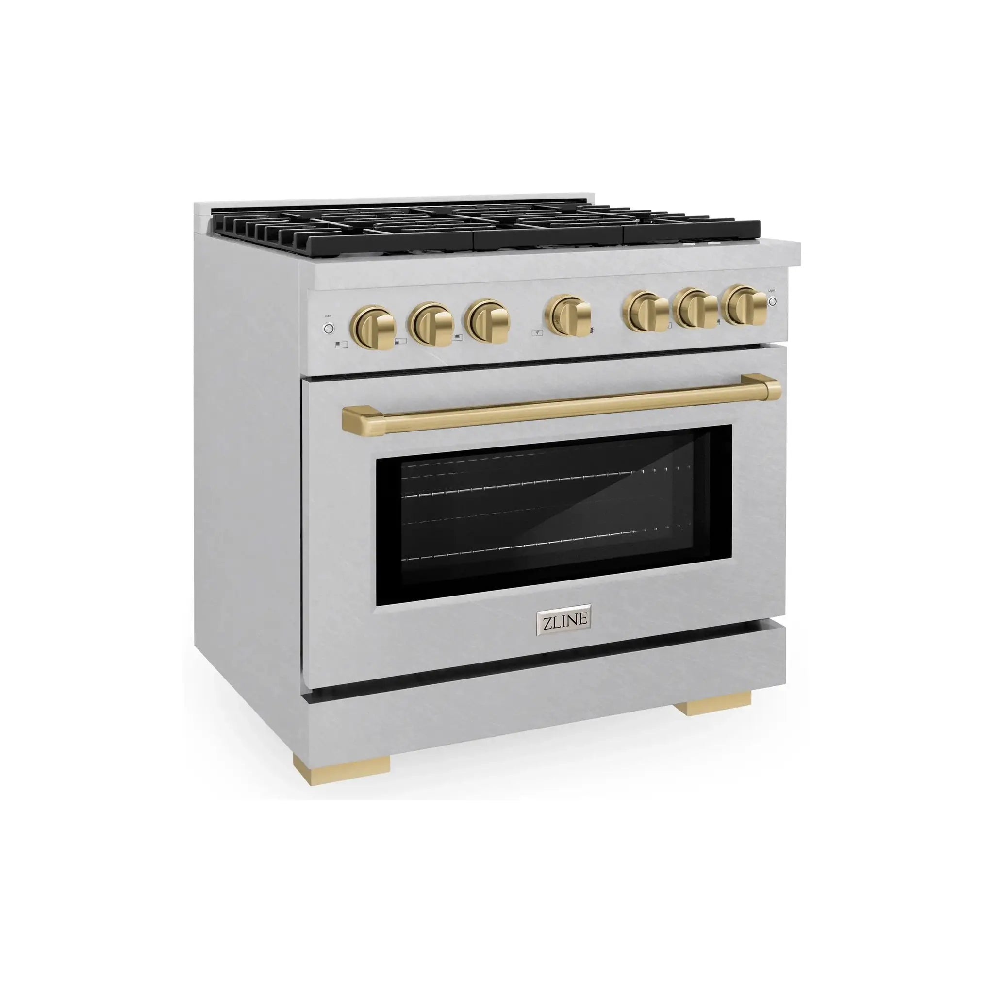 ZLINE 36 " Gas Range with Convection Oven Stainless Steel, Champagne Bronze , SGRSZ-36-CB by Farmhouse Kitchen and Bath