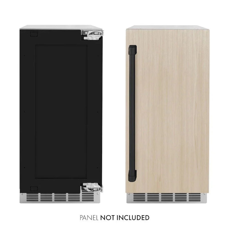 ZLINE 15" Touchstone Gourmet Ice Maker Drain Pump Panel Ready Door Matte Black IGMDPZ-15-MB by Farmhouse Kitchen and Bath