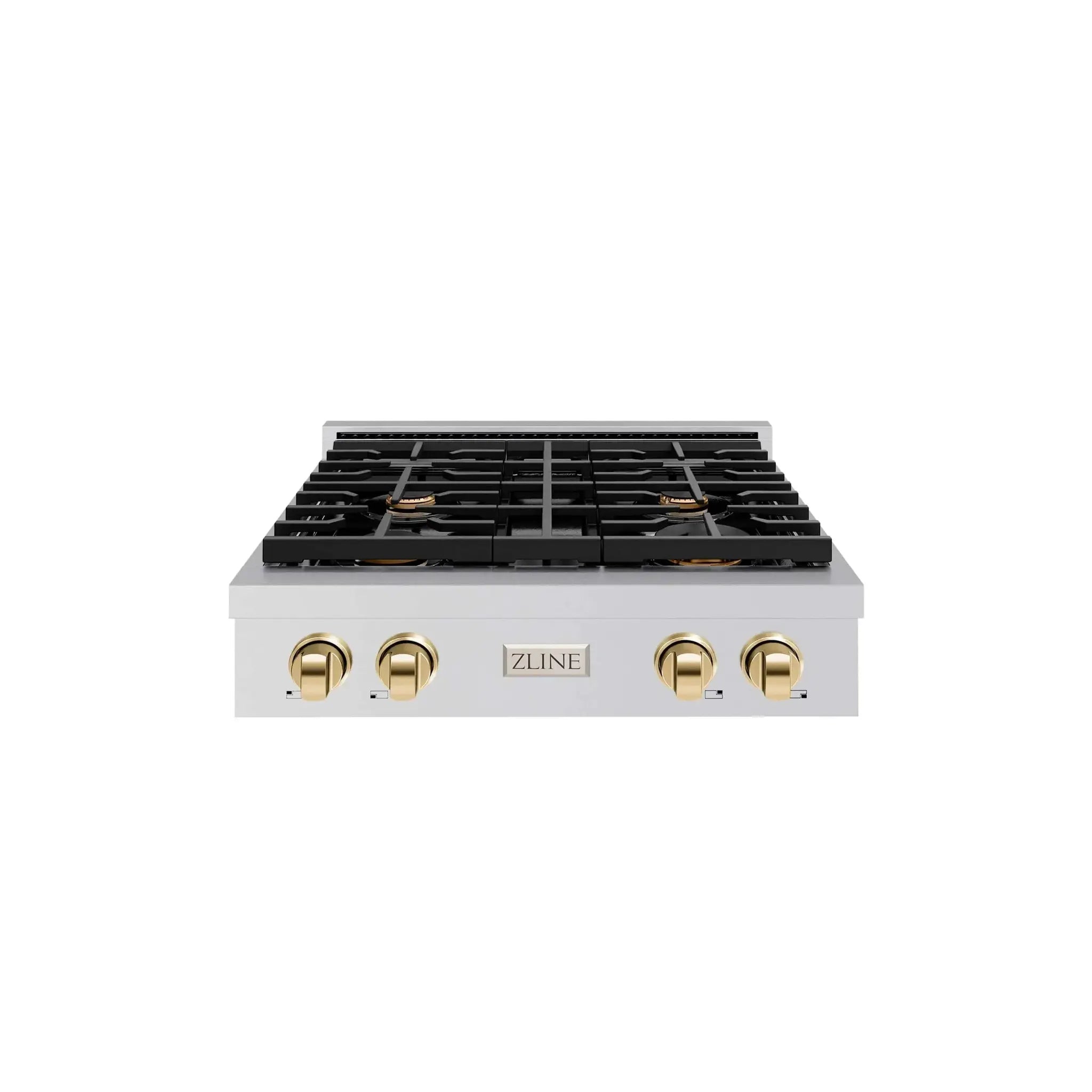 ZLINE 30" Paramount Gas Rangetop Stainless Steel Gold SRTZ-30-G by Farmhouse Kitchen and Bath