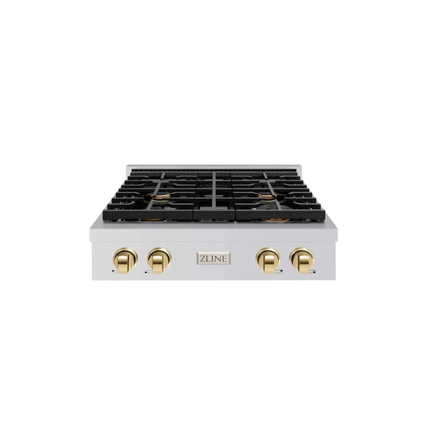 ZLINE 30" Paramount Gas Rangetop Stainless Steel Gold SRTZ-30-G