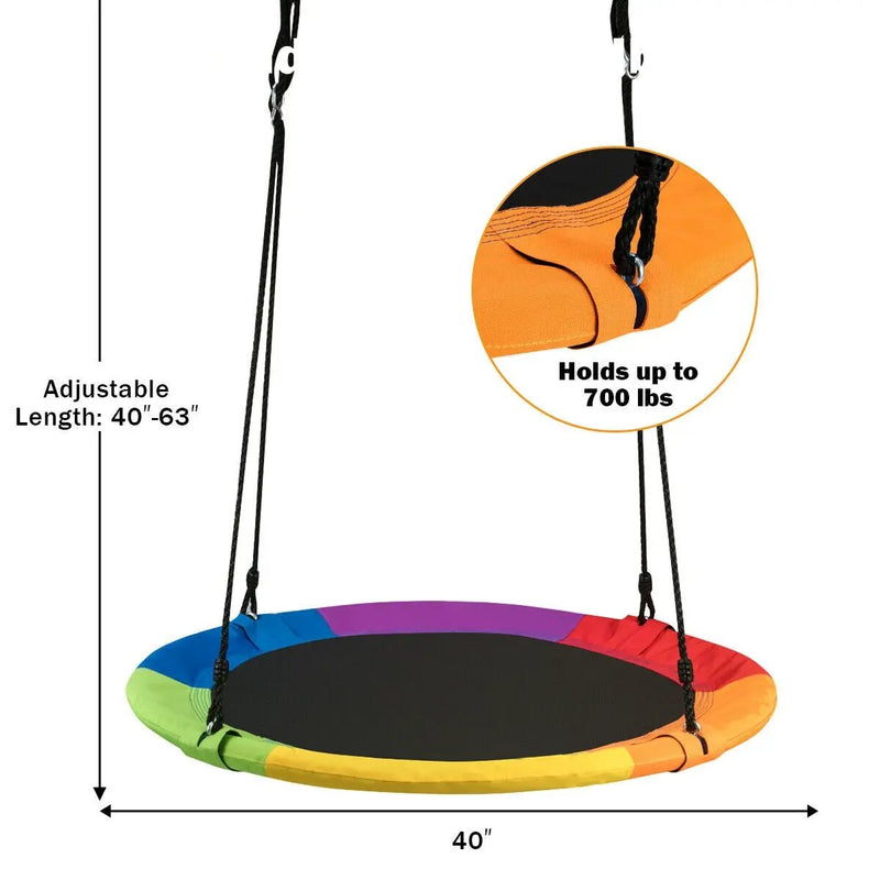 40 Inch Flying Saucer Tree Swing Outdoor Play for Kids by DirectDeals