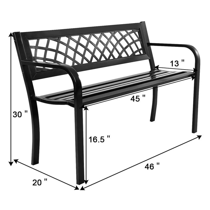 Bench Deck with Steel Frame for outdoor by DirectDeals