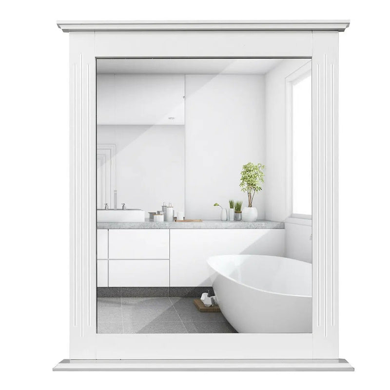Wall-Mounted Multipurpose Vanity Mirror with Shelf by DirectDeals