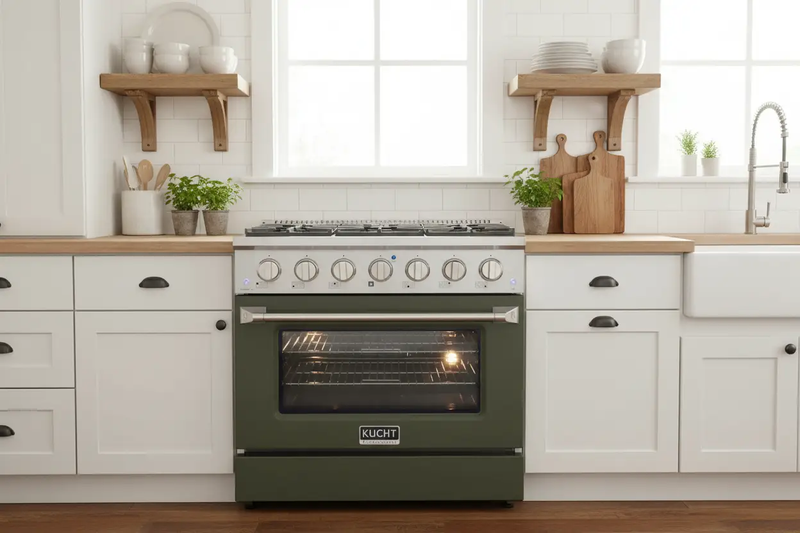 Kucht 36” Pro-Style Kitchen Dual Fuel Range - KDF362-OG by Farmhouse Kitchen and Bath