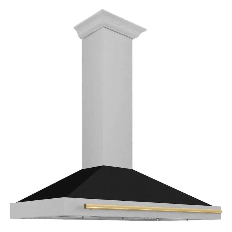 ZLINE 48" Autograph Stainless Wall Range Hood KB4SNZ-BLM48-G by Farmhouse Kitchen and Bath