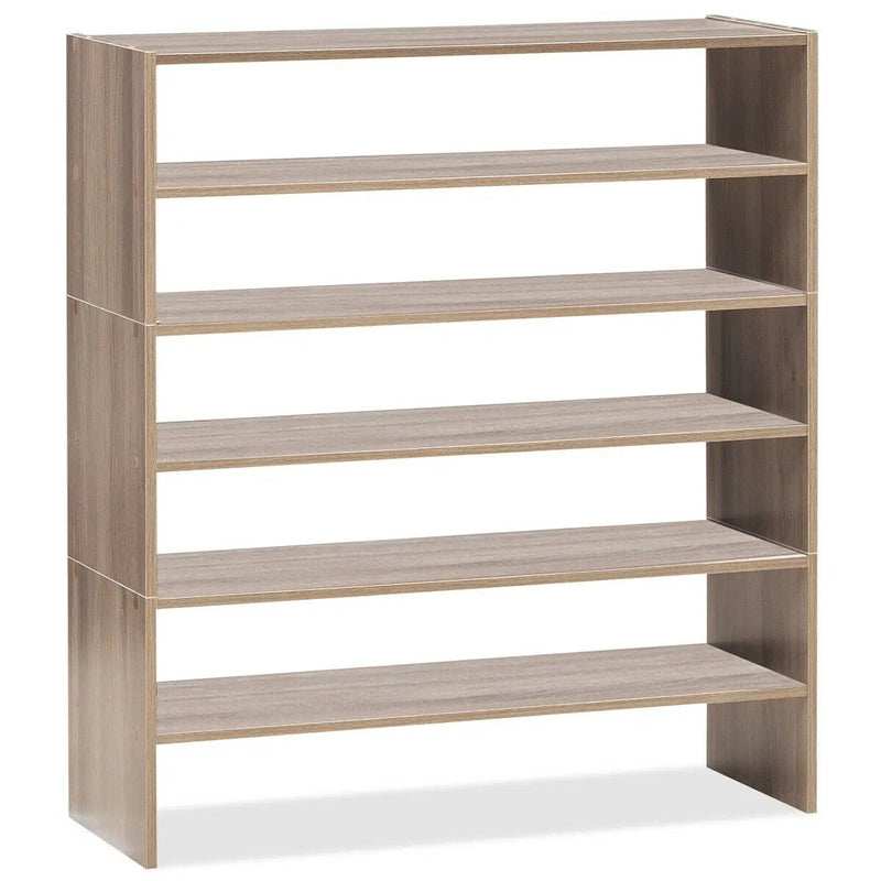 3 Pieces 31-Inch Stackable Multi-Shape Shoe Rack by DirectDeals