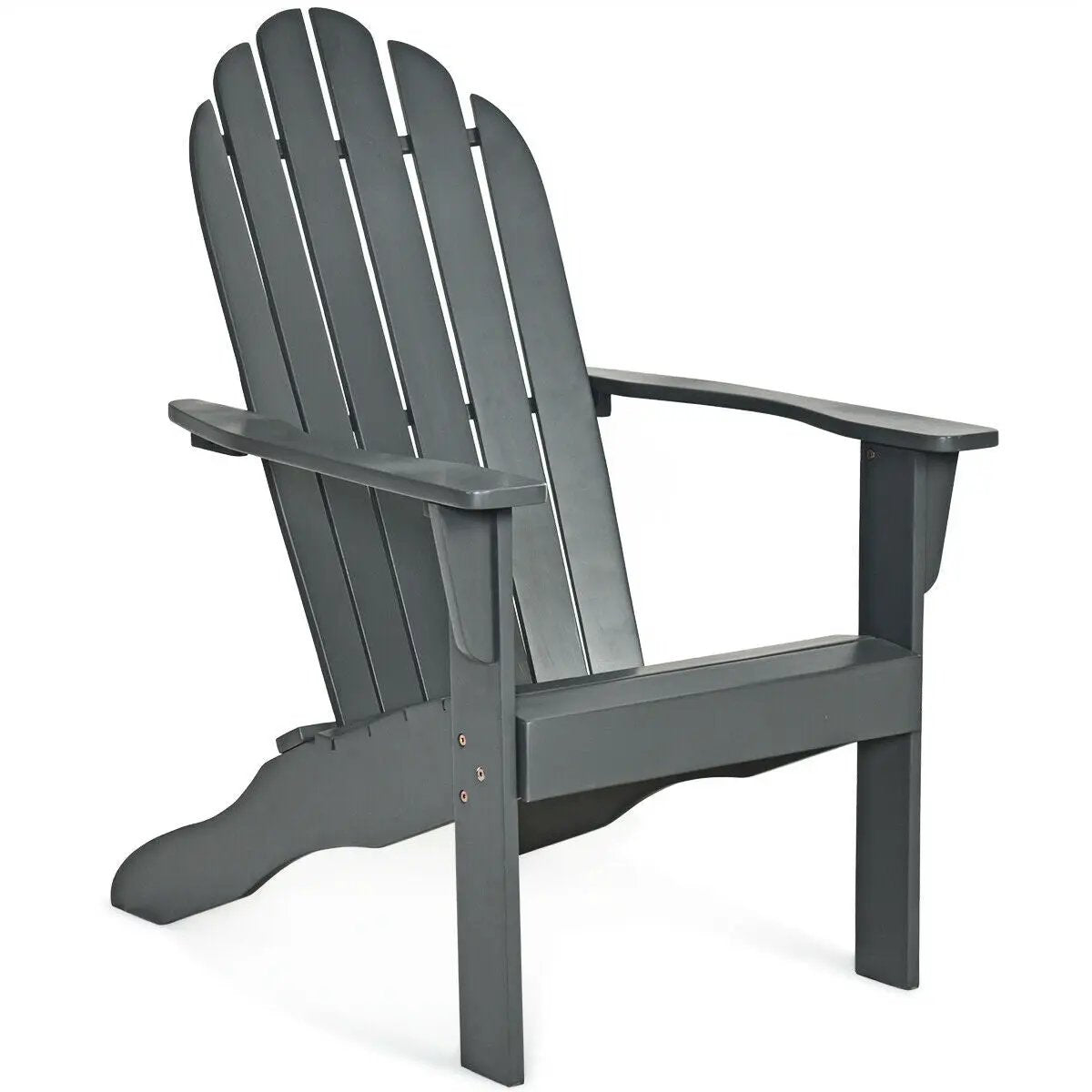 Acacia Wood Outdoor Adirondack Chair with Ergonomic Design by DirectDeals