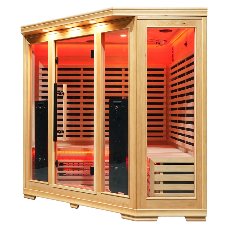 Blisspod I Vienna RED I All-In-One - Full Spectrum + Red Light Therapy I Indoor Corner Premium Sauna I 4-5 Person, photo 3 of 20