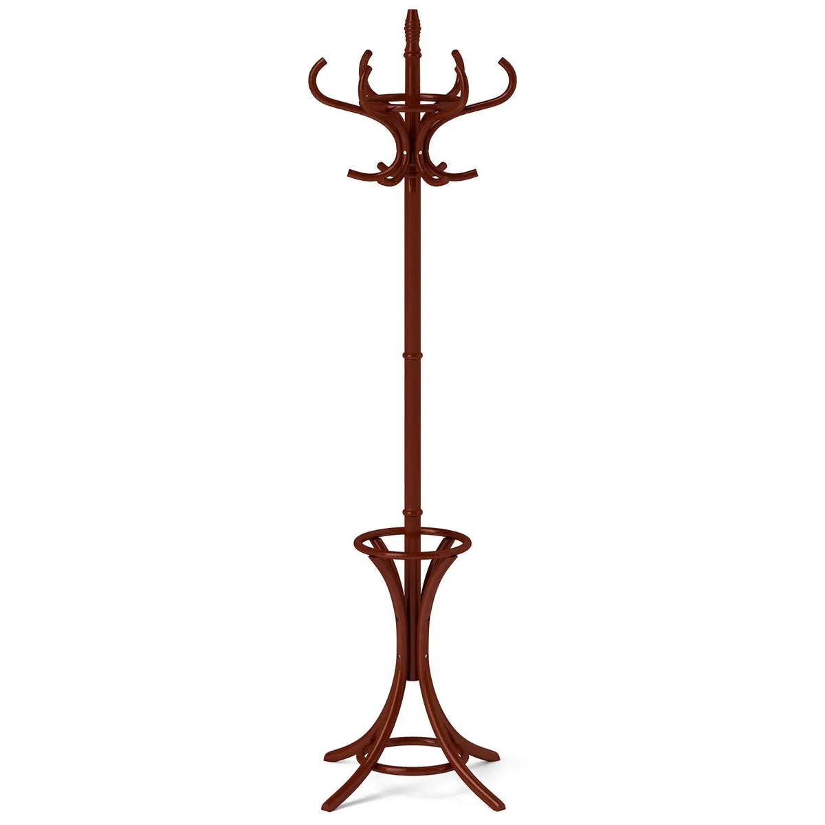 Wood Standing Hat Coat Rack with Umbrella Stand, photo 10 of 11