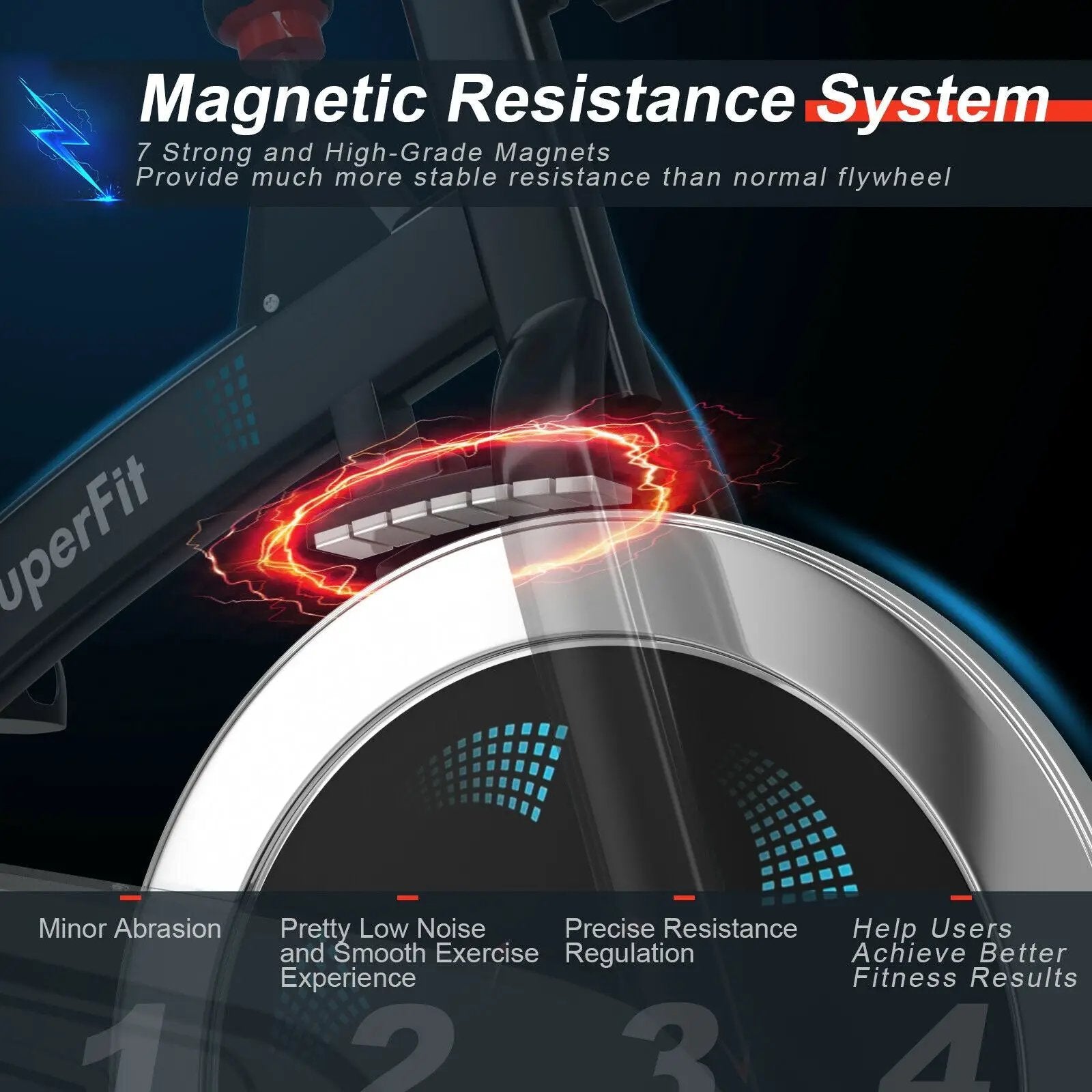 Magnetic Stationary Bike with Heart Rate by DirectDeals