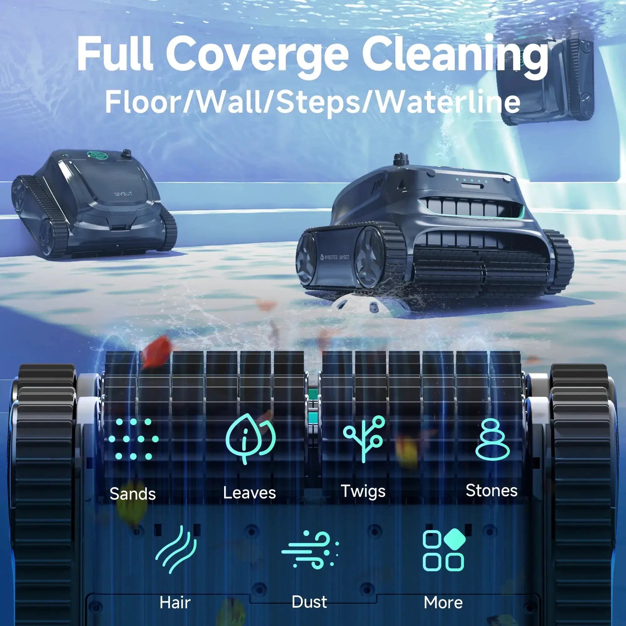 WYBOT S2 High-end Cordless Robotic Pool Cleaner by WYBOT
