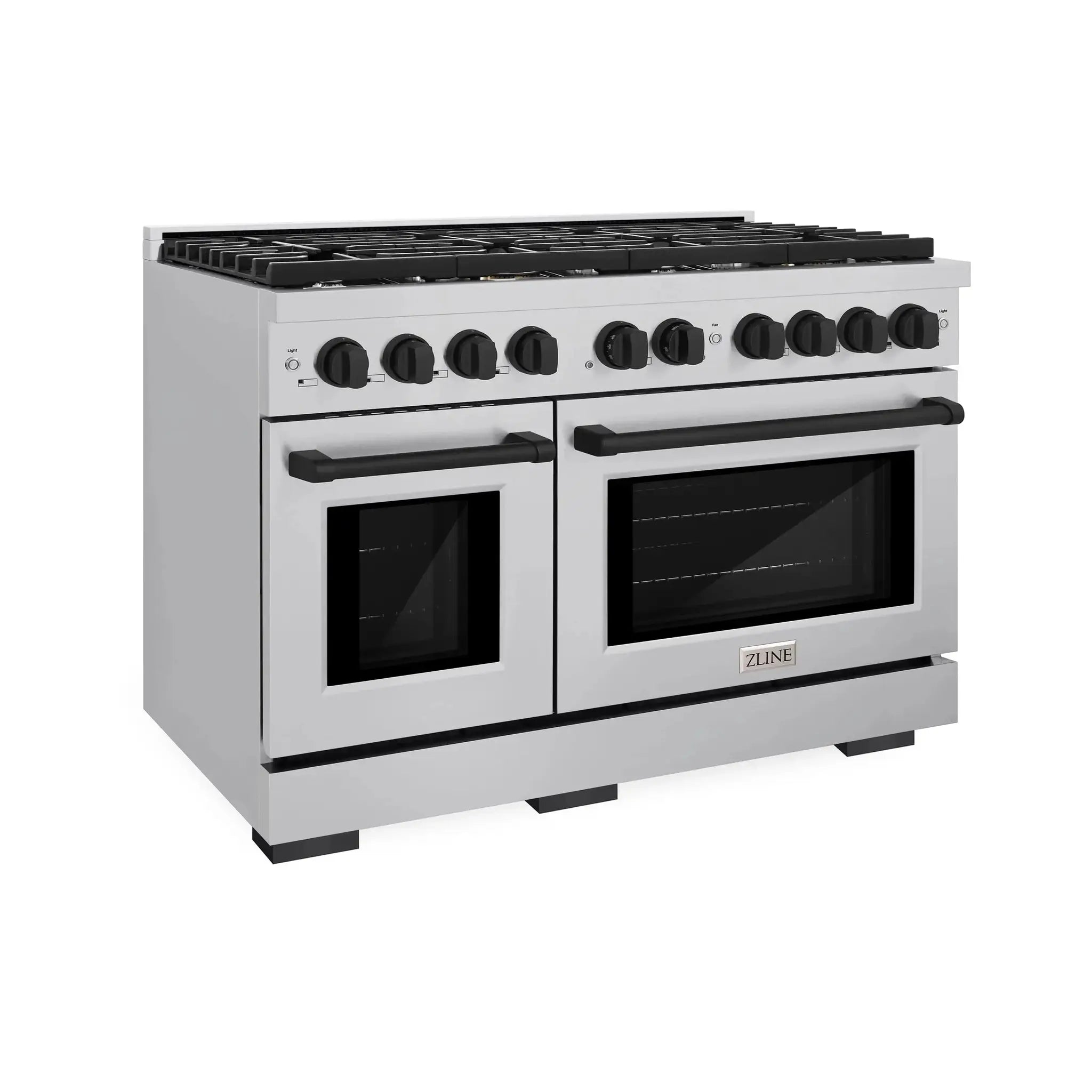 ZLINE 48"Paramount Dual Fuel Range Stainless Steel Matte Black SDRZ-48-MB by Farmhouse Kitchen and Bath