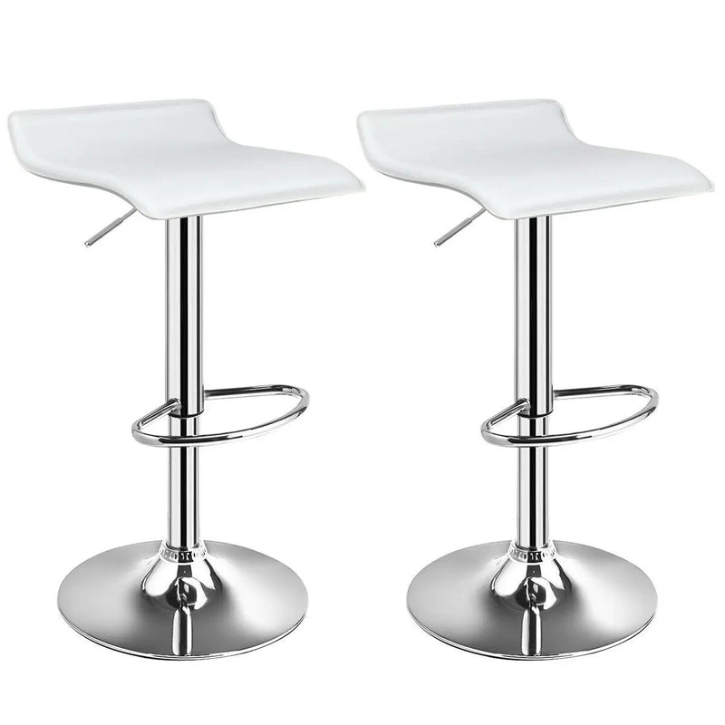 Set of 2 Adjustable PU Leather Backless Bar Stools by DirectDeals